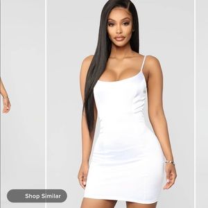 2/$35 Fashion Nova Satin White Mini Dress